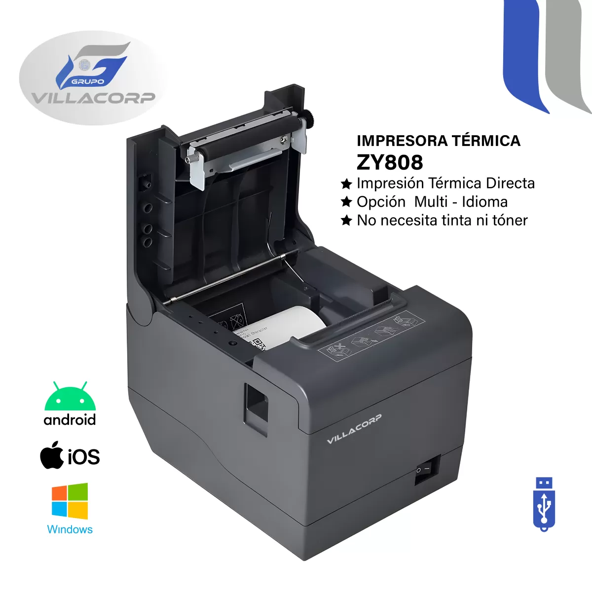 Ticketeras termica 80x80mm - USB
