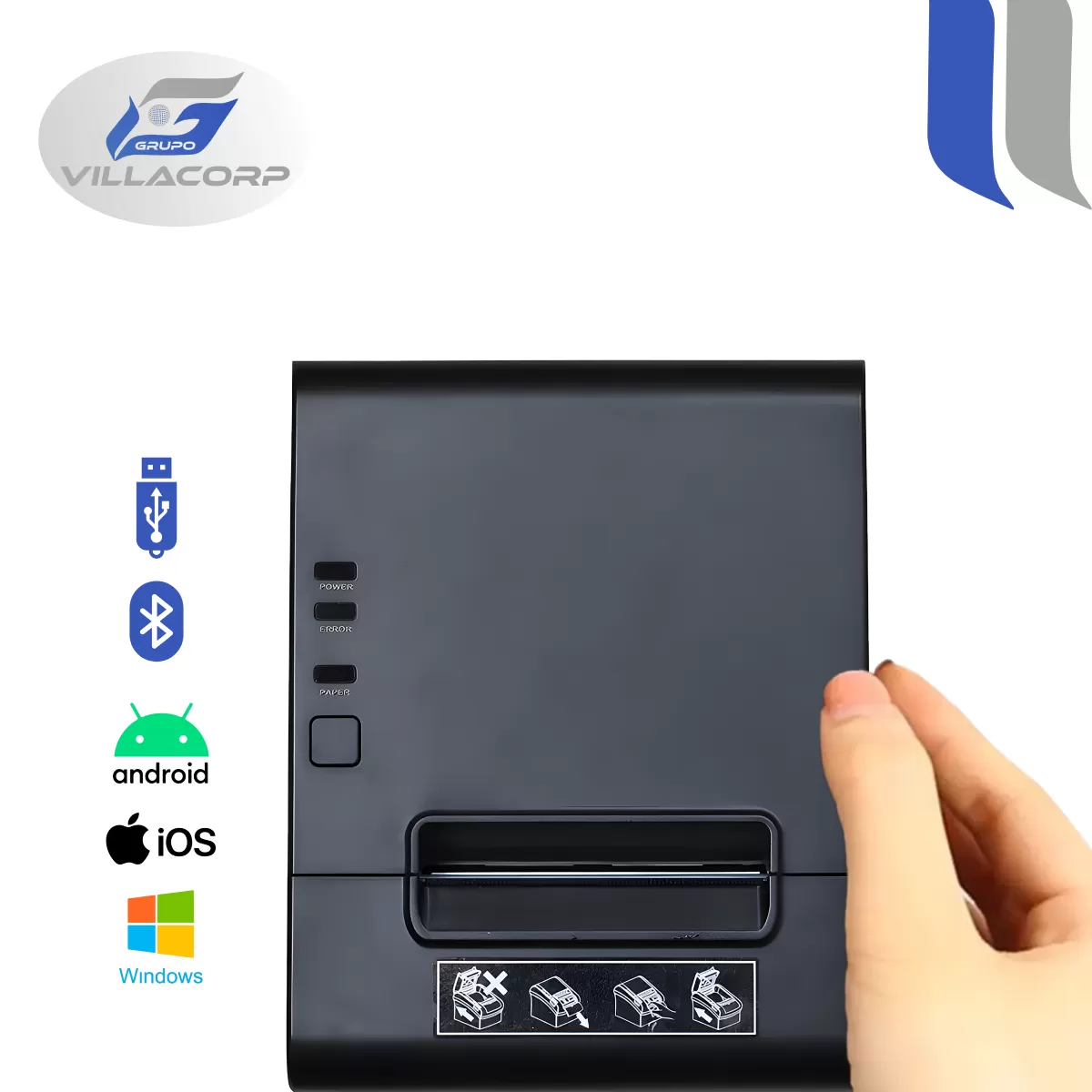 Ticketeras termica 80x80mm - USB + Bluetooth