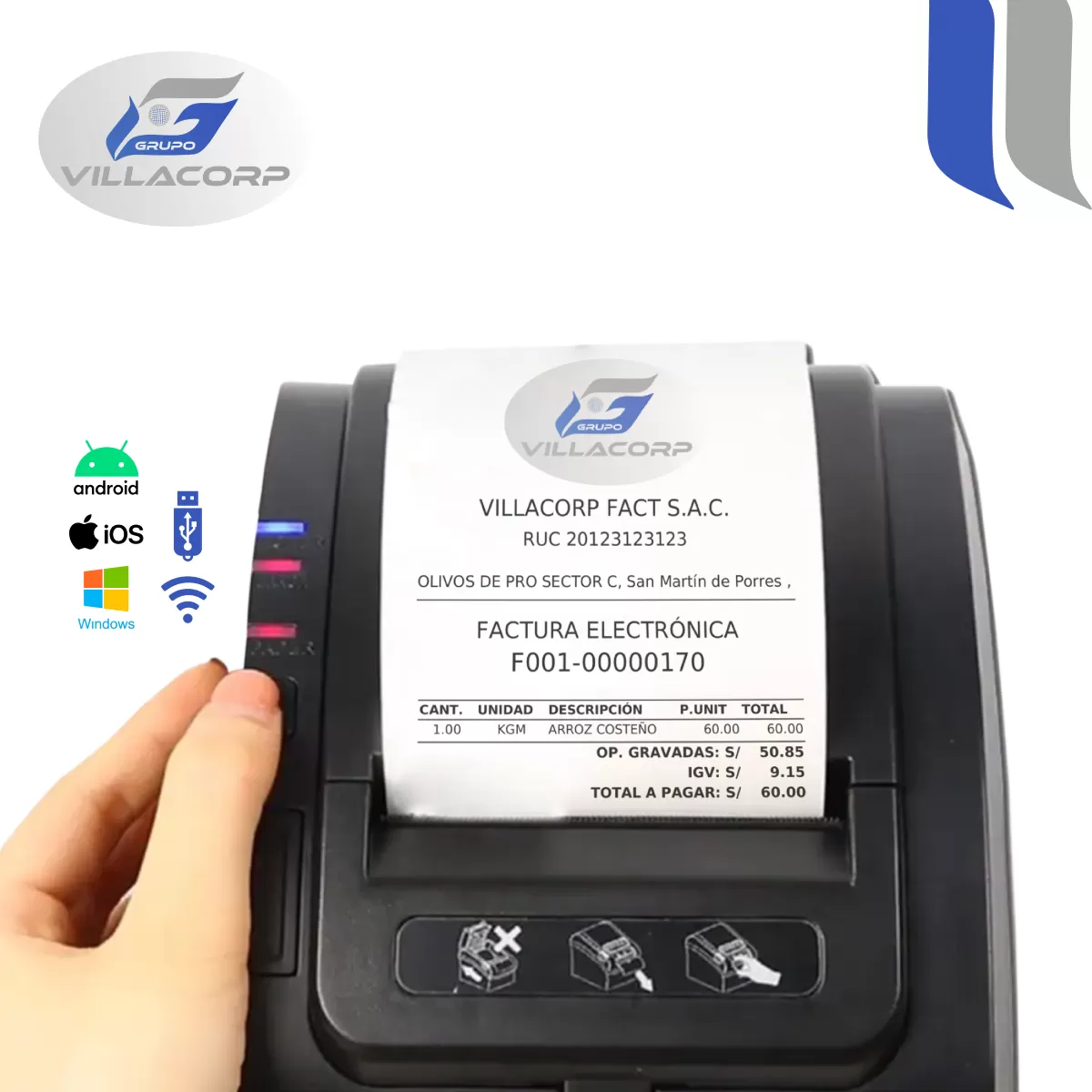 Ticketeras termica 80x80mm - USB + WiFi