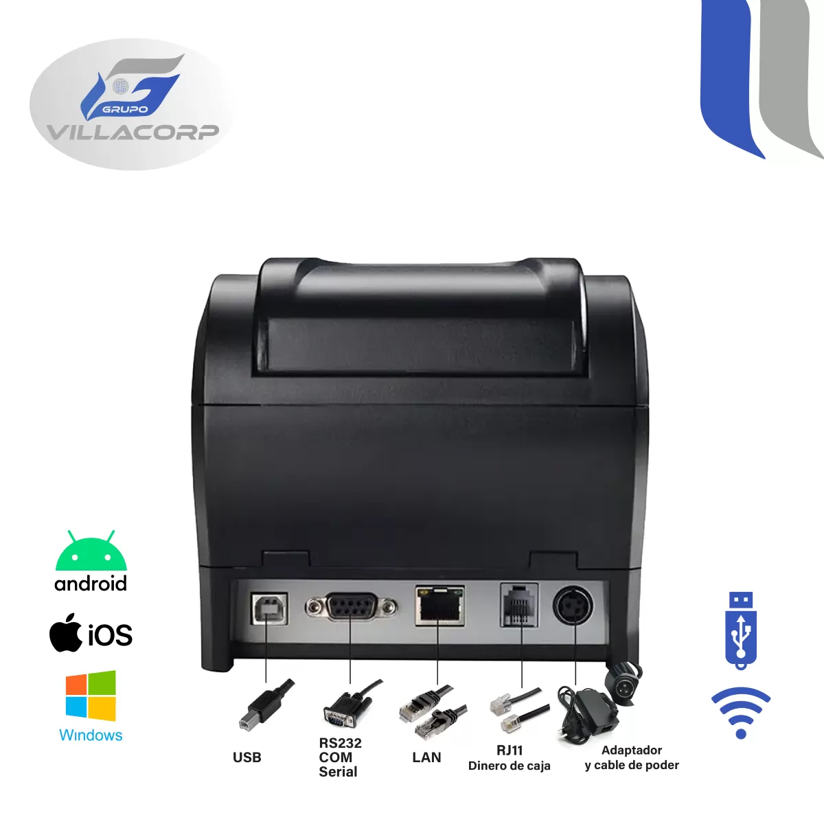 Ticketeras termica 80x80mm - USB + WiFi