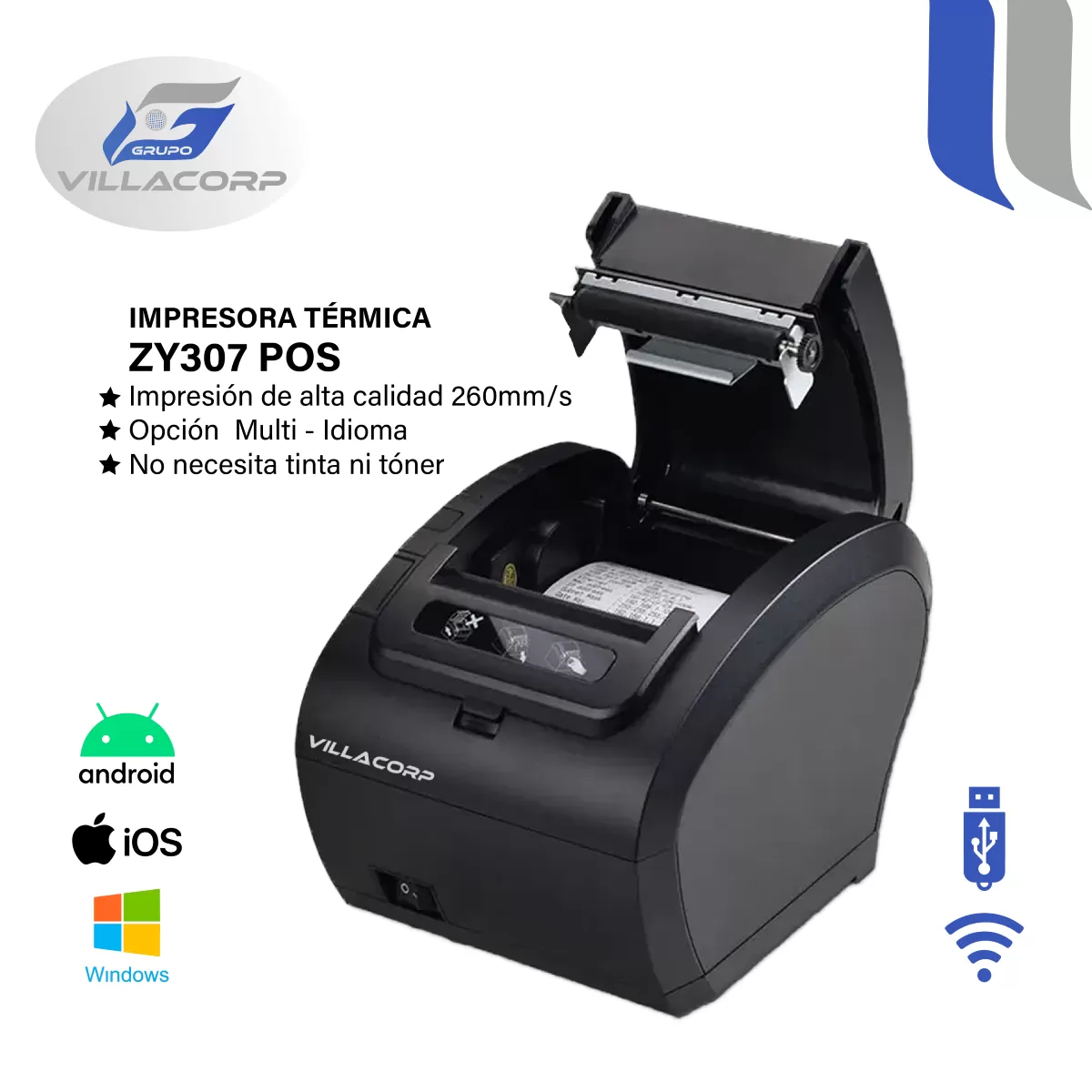 Ticketeras termica 80x80mm - USB + WiFi