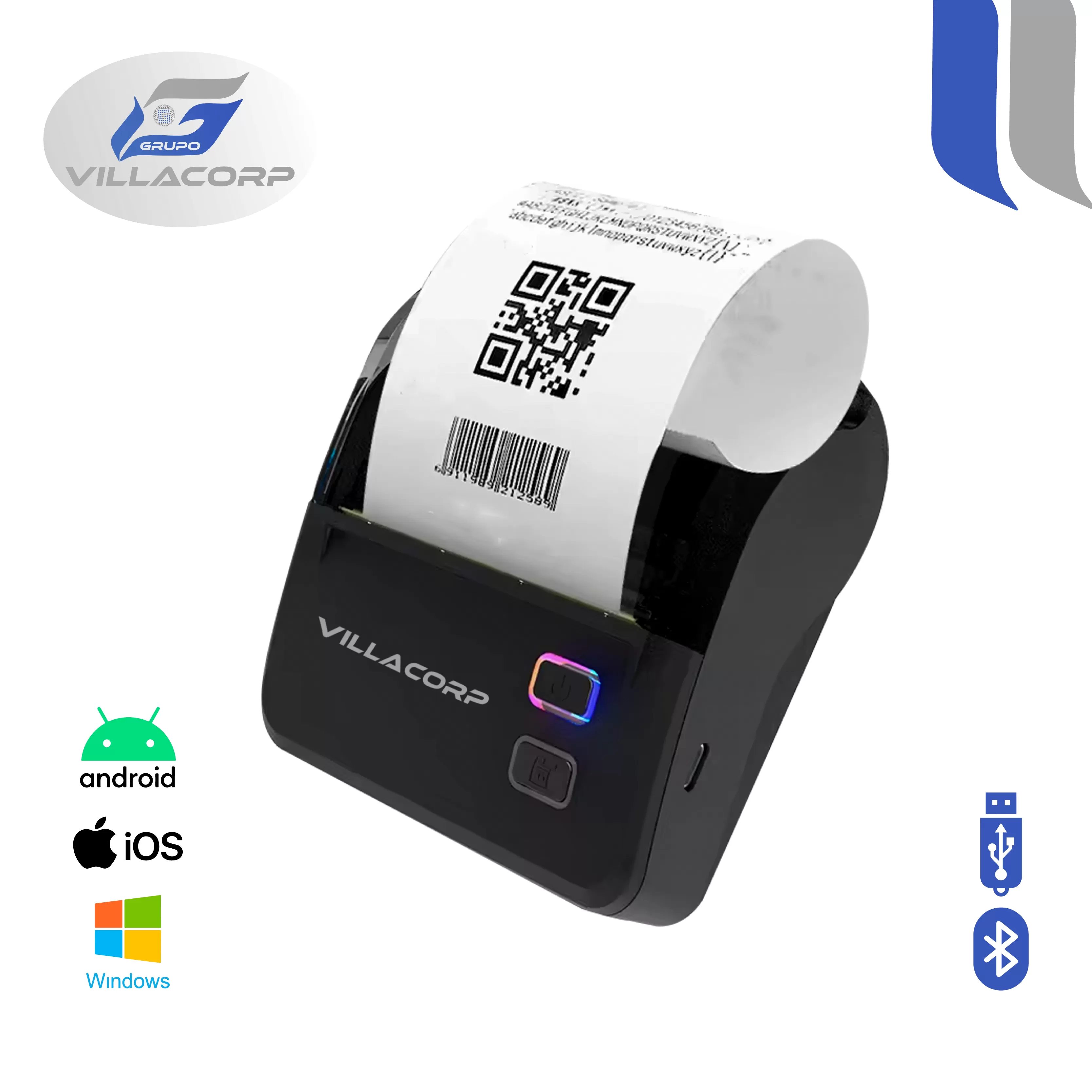 Ticketeras termica Portátil 80x40mm - USB + Bluetooth