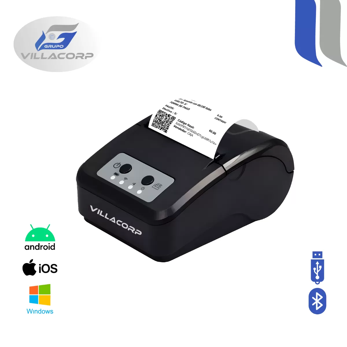 Ticketeras termica Portátil 57x40mm - USB + Bluetooth