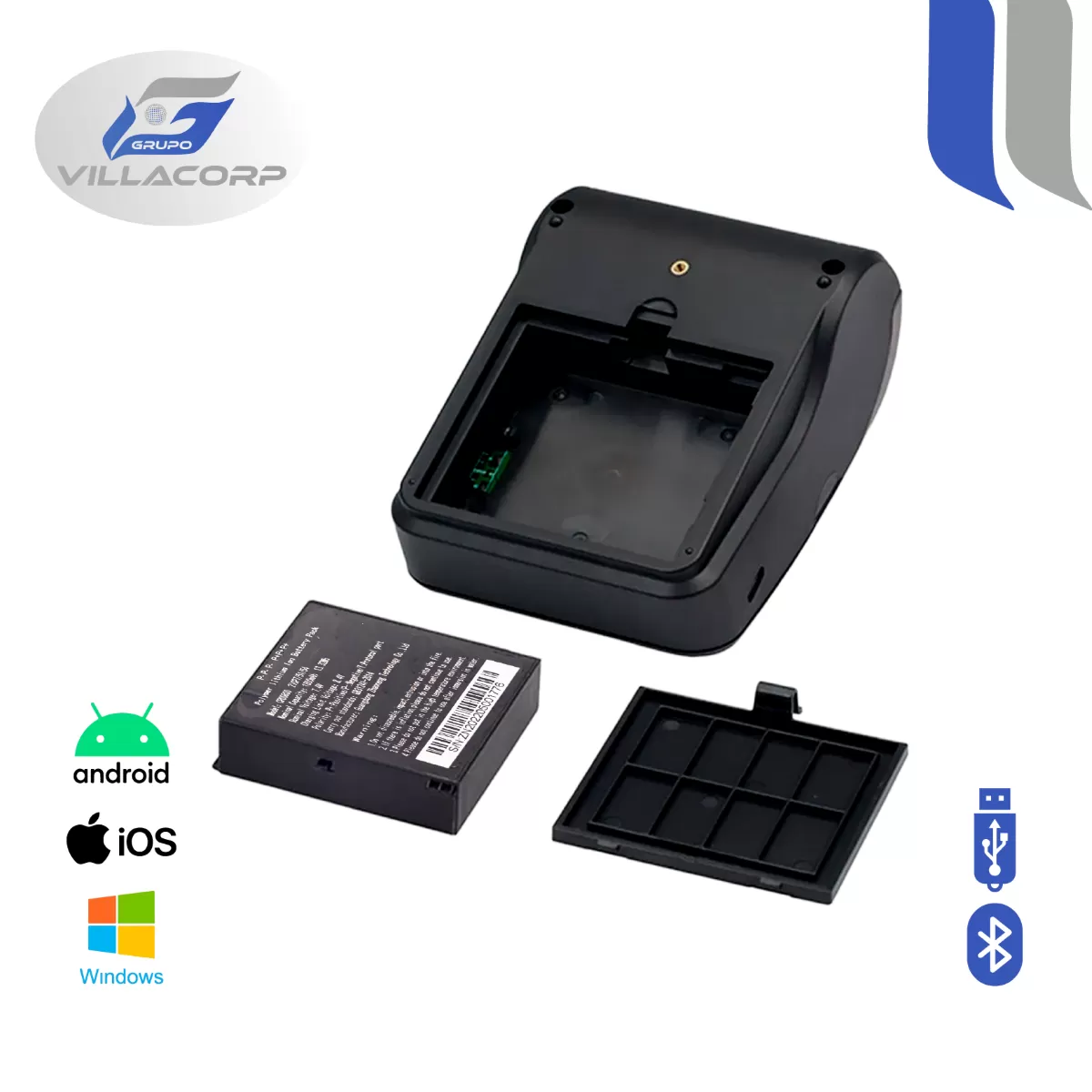 Ticketeras termica Portátil 57x40mm - USB + Bluetooth