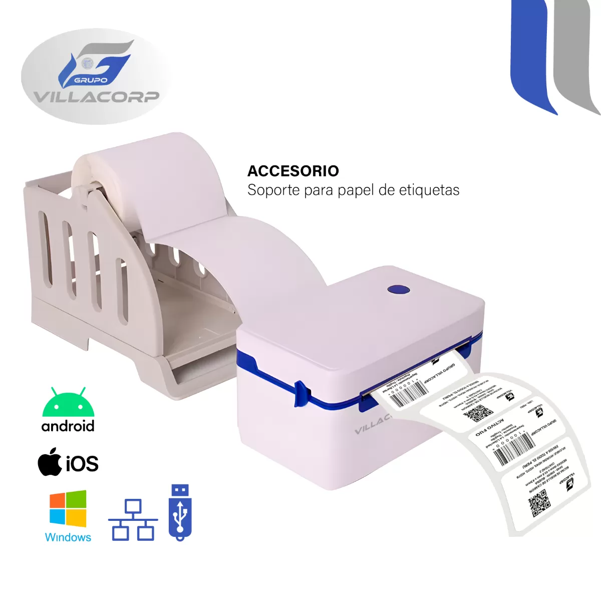 Impresora Térmica de etiquetas 100mm - USB + LAN + RS232