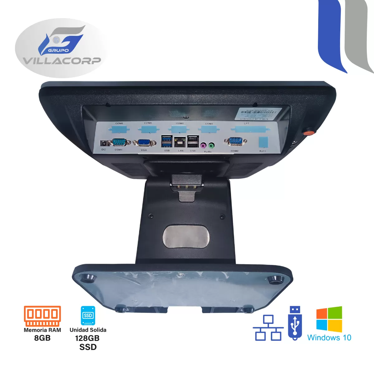 PC J4125 All In One 15" Touch (Táctil) V600 8GB + 128GB SSD