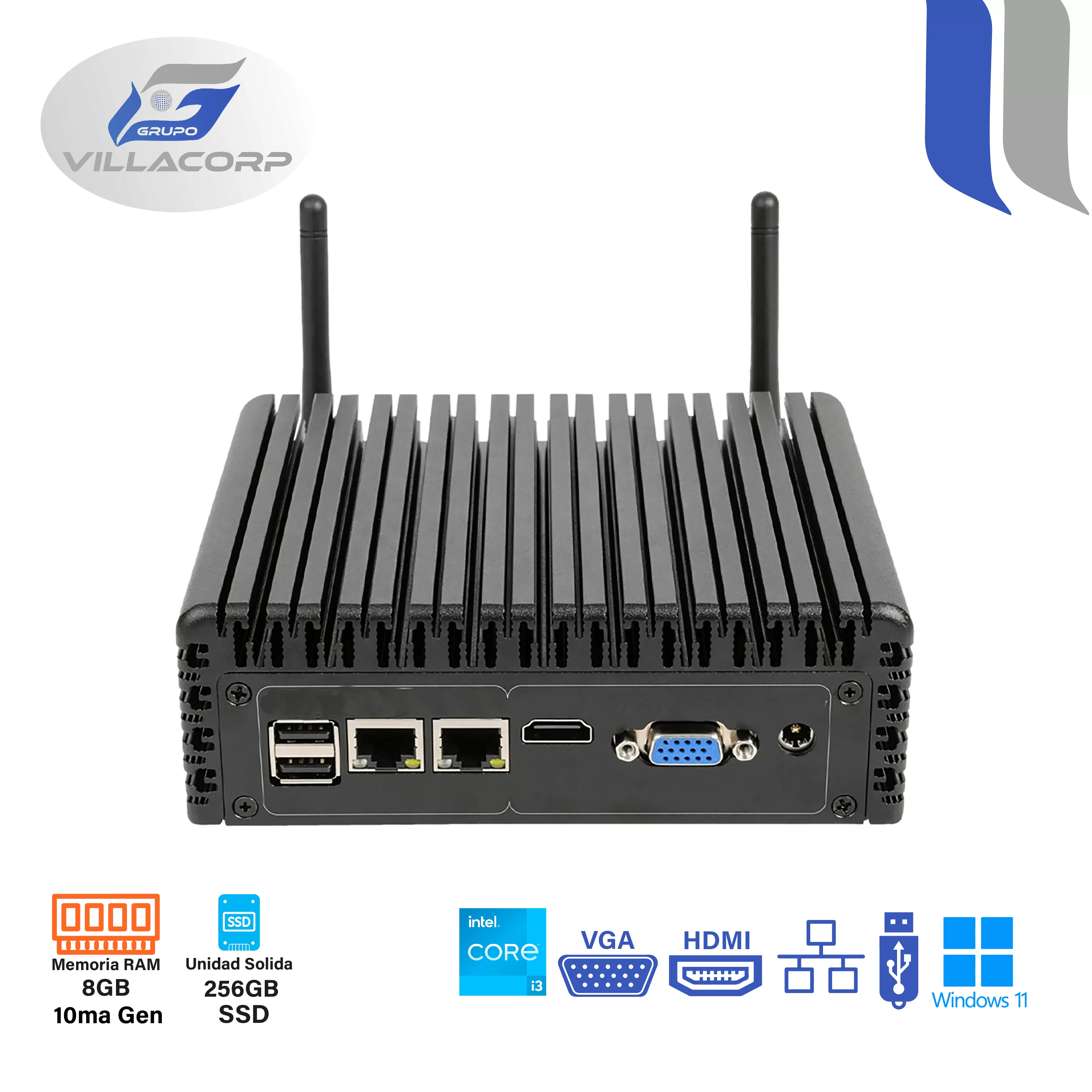 Mini PC Core i3 10GEN 8GB + 256GB SSD