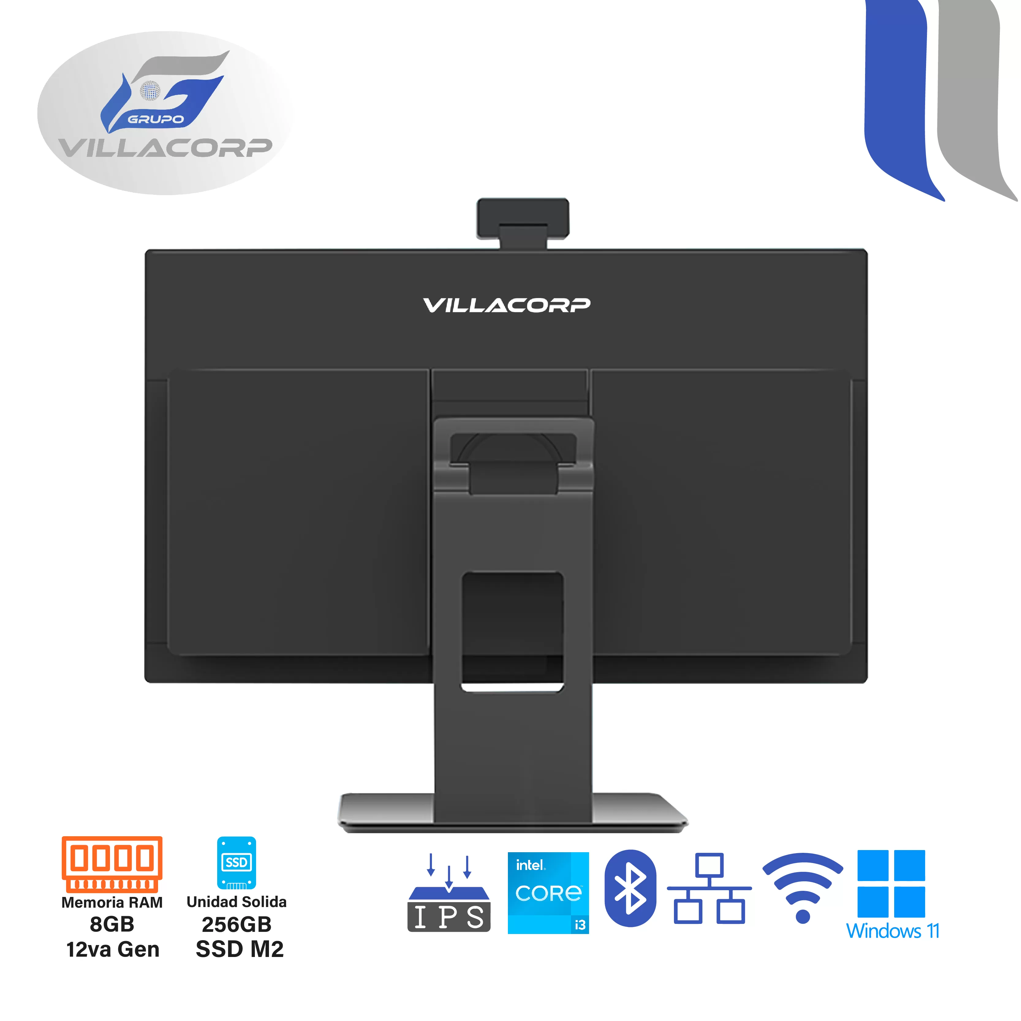 All In One 23.8" Core i3 8GB + 256GB SSD M2 IPS