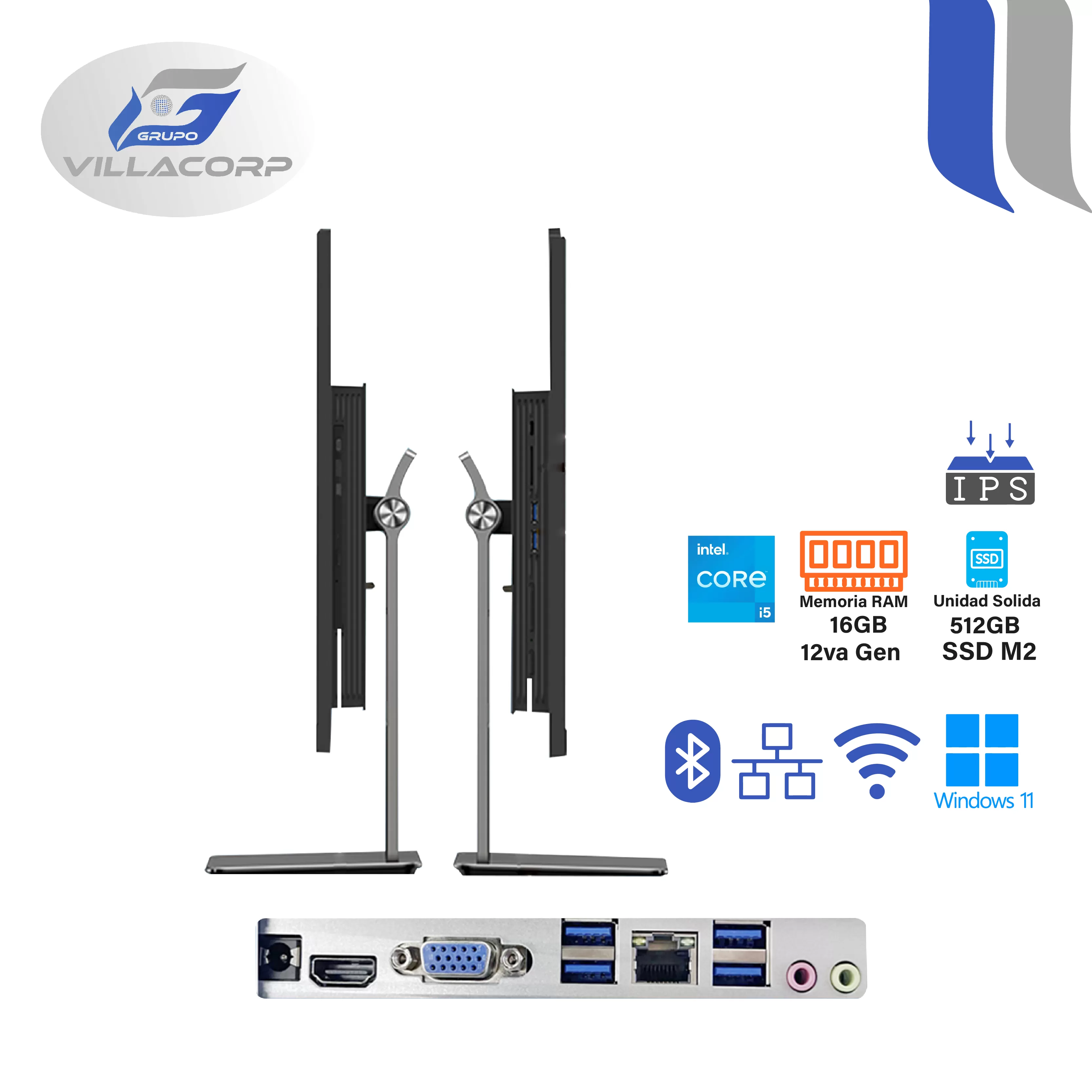 All In One 23.8" Core i5 16GB + 512GB SSD M2 IPS