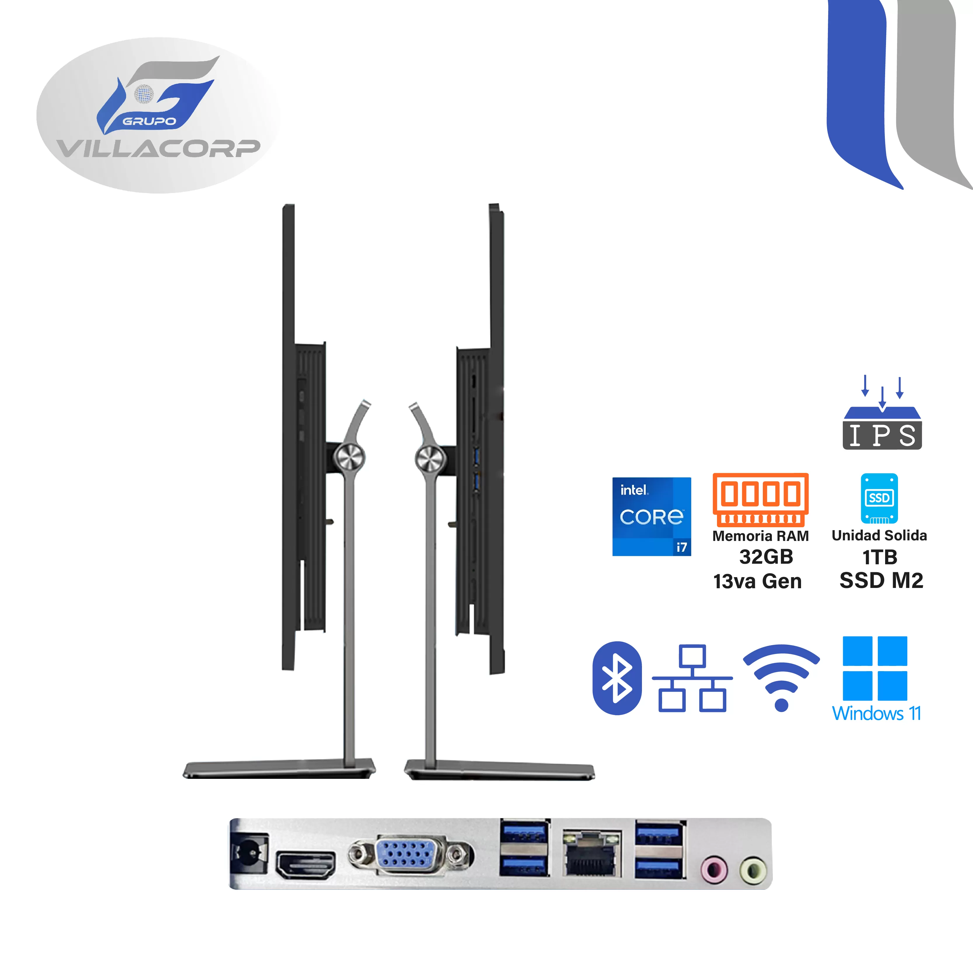 All In One 23.8" Core i7 32GB + 1TB SSD M2 IPS